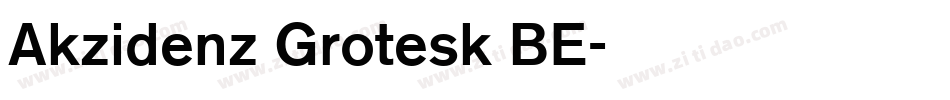 Akzidenz Grotesk BE字体转换